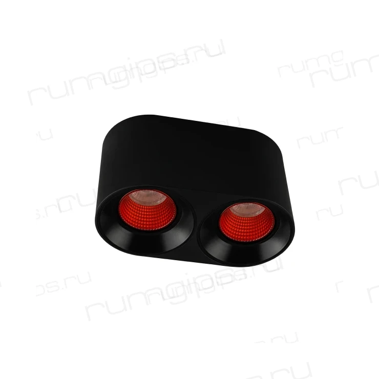 DK3096-BK+RD Светильник накладной IP 20, 10 Вт, GU5.3, LED, черный/красный, пластик