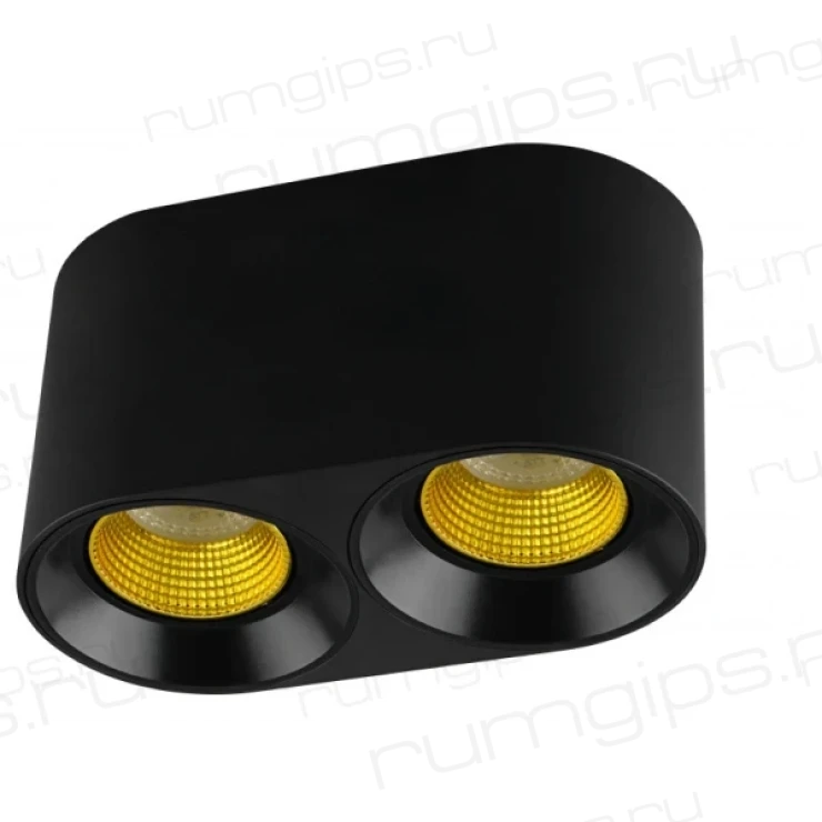 DK3096-BK+YE Светильник накладной IP 20, 10 Вт, GU5.3, LED, черный/желтый, пластик