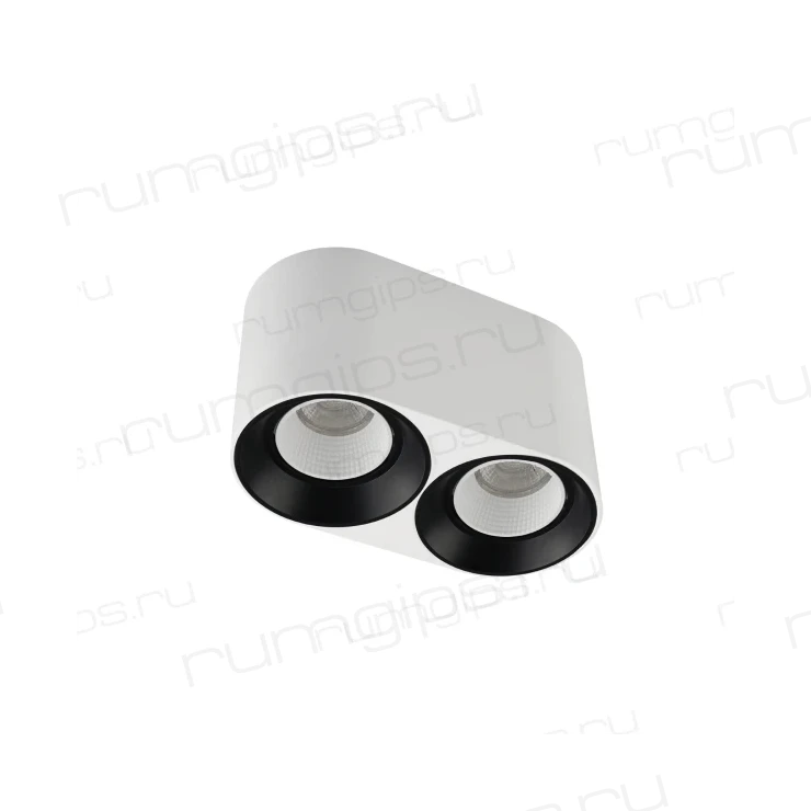 DK3096-WB+WH Светильник накладной IP 20, 10 Вт, GU5.3, LED, бело-черный/белый, пластик