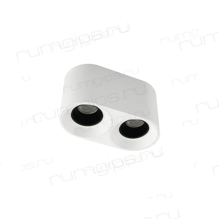DK3096-WH+BK Светильник накладной IP 20, 10 Вт, GU5.3, LED, белый/черный, пластик