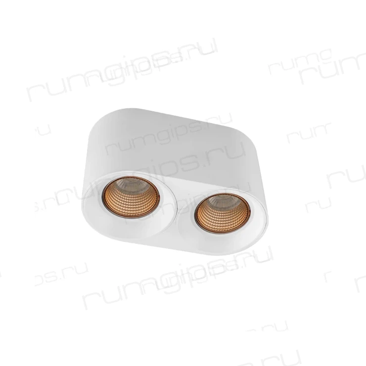 DK3096-WH+BR Светильник накладной IP 20, 10 Вт, GU5.3, LED, белый/бронзовый, пластик