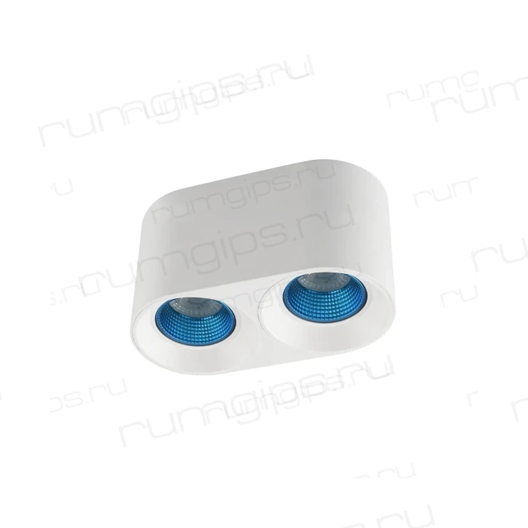 DK3096-WH+CY Светильник накладной IP 20, 10 Вт, GU5.3, LED, белый/голубой, пластик