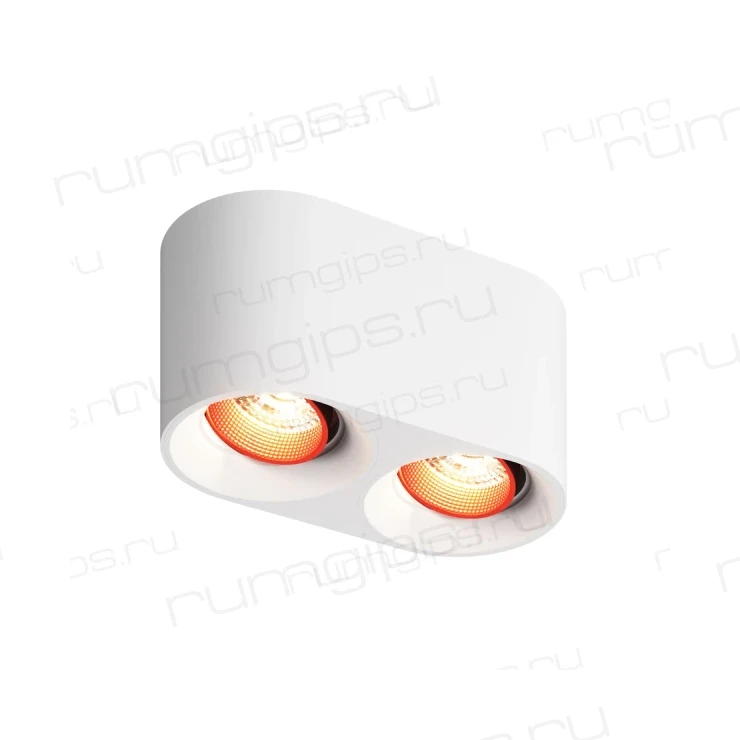 DK3096-WH+RD Светильник накладной IP 20, 10 Вт, GU5.3, LED, белый/красный, пластик