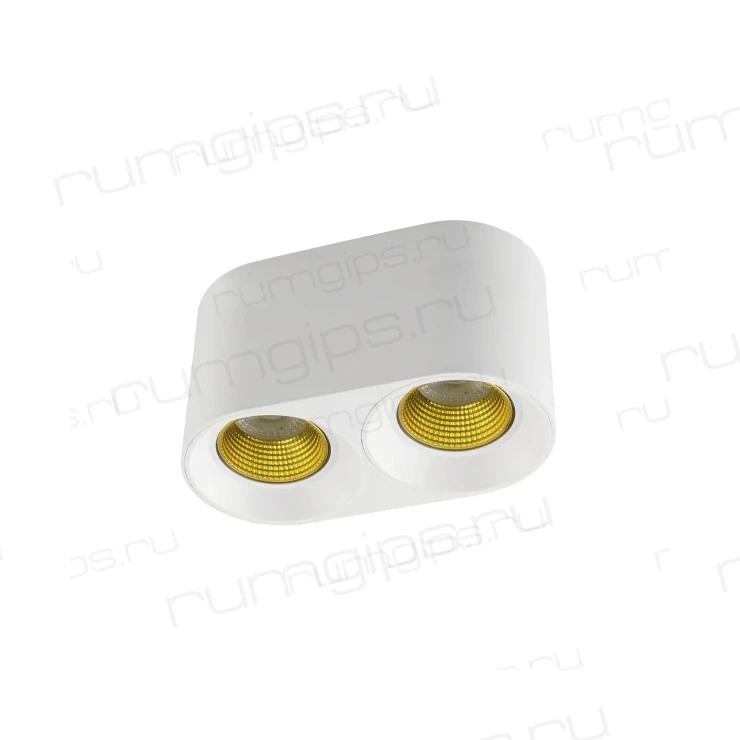 DK3096-WH+YE Светильник накладной IP 20, 10 Вт, GU5.3, LED, белый/желтый, пластик