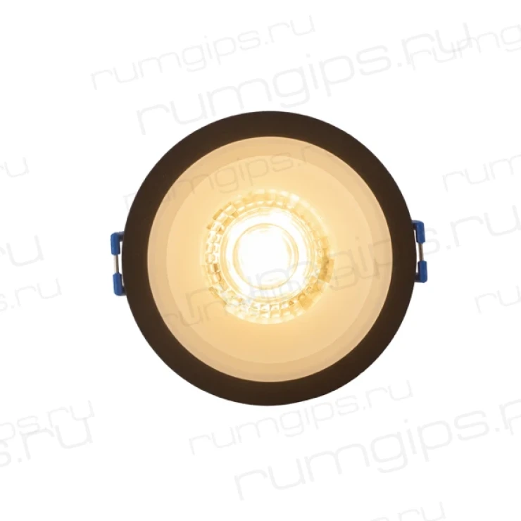 DK4033-BK Встраиваемый светильник, IP 20, 10 Вт, GU10, черный/белый, алюминий/пластик