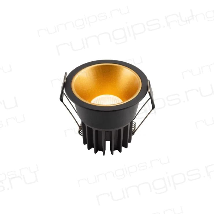 DK4400-GB Встраиваемый светильник, IP 20, 7 Вт, LED 3000, черно-золотой, алюминий