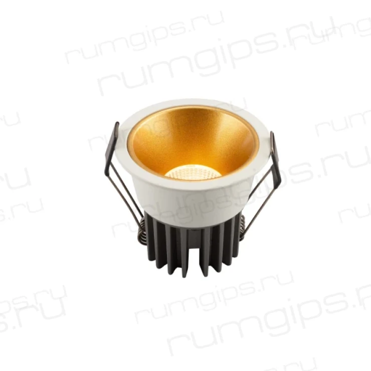 DK4400-WG Встраиваемый светильник, IP 20, 7 Вт, LED 3000, бело-золотой, алюминий