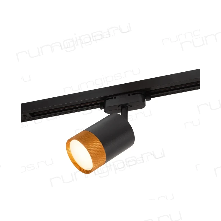 DK6405-BG Трековый светильник IP 20, 7 Вт, LED 3000, черный/золотой, алюминий