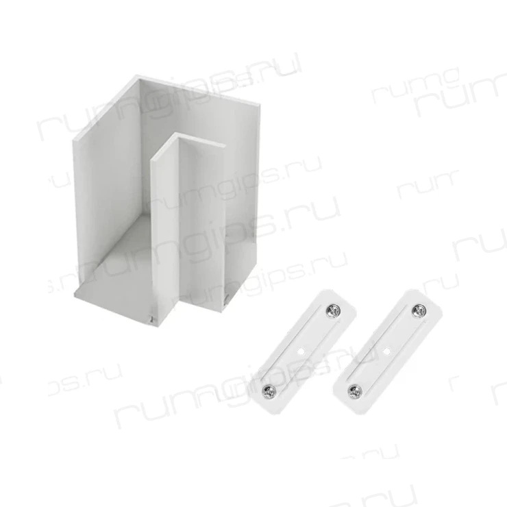TR2110-WH-GYPSUM Угловой соединитель усиленный для втроенного монтажа в гипсокартон шинопровода SMART белый