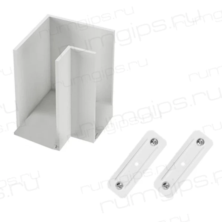 TR2110-WH-GYPSUM Угловой соединитель усиленный для втроенного монтажа в гипсокартон шинопровода SMART белый
