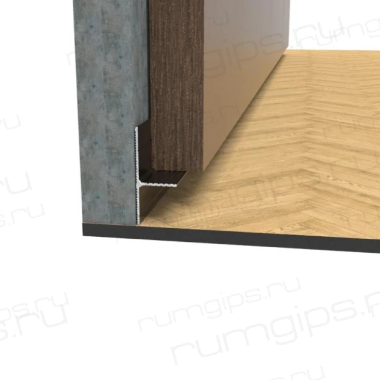 Теневой плинтус универсальный RUMGIPS (Черный) 2м.