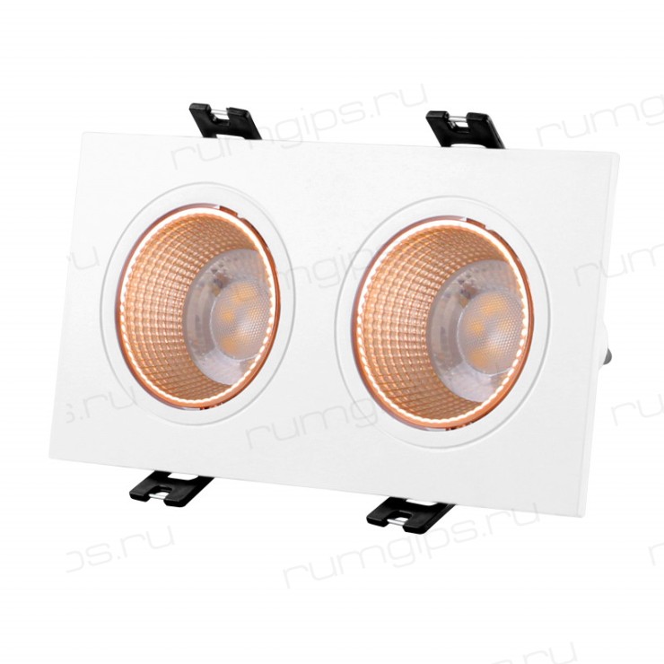 DK3072-WBR Встраиваемый светильник, IP 20, 10Вт, GU5.3, LED, белый/бронзовый, пластик