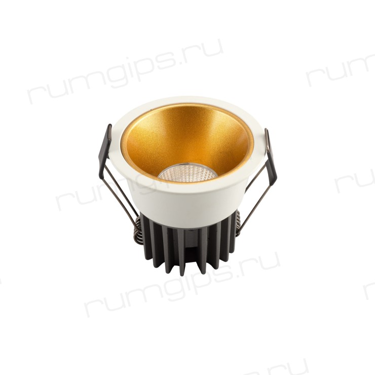 DK4400-WG Встраиваемый светильник, IP 20, 7 Вт, LED 3000, бело-золотой, алюминий