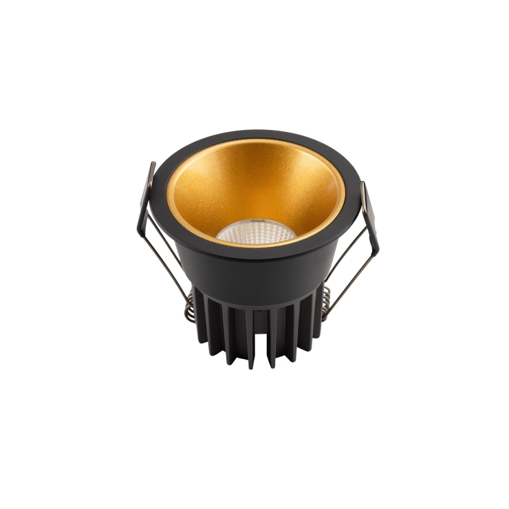 DK4500-GB Встраиваемый светильник, IP 20, 12 Вт, LED 3000, черно-золотой, алюминий