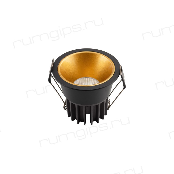 DK4400-GB Встраиваемый светильник, IP 20, 7 Вт, LED 3000, черно-золотой, алюминий