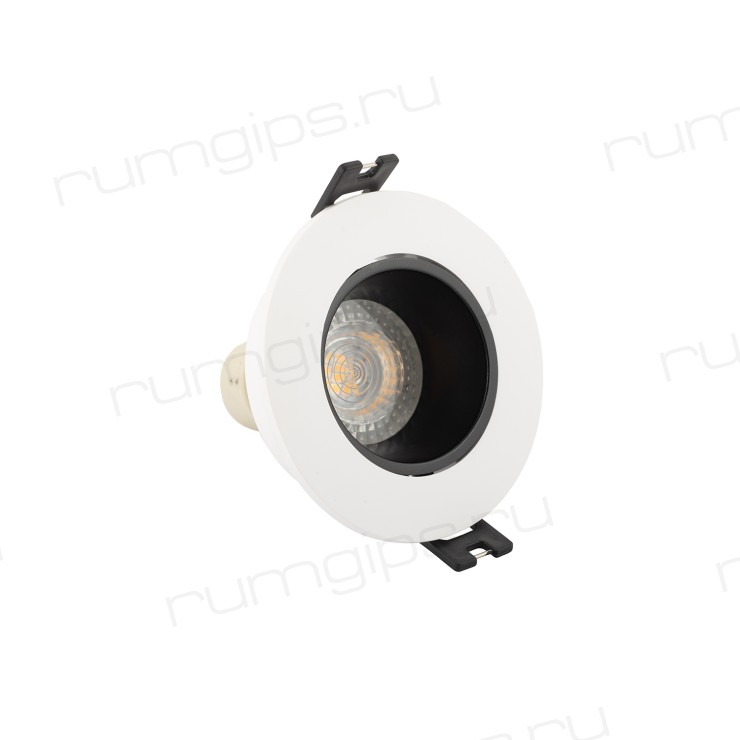 DK3020-WB Встраиваемый светильник, IP 20, 10 Вт, GU5.3, LED, белый/черный, пластик