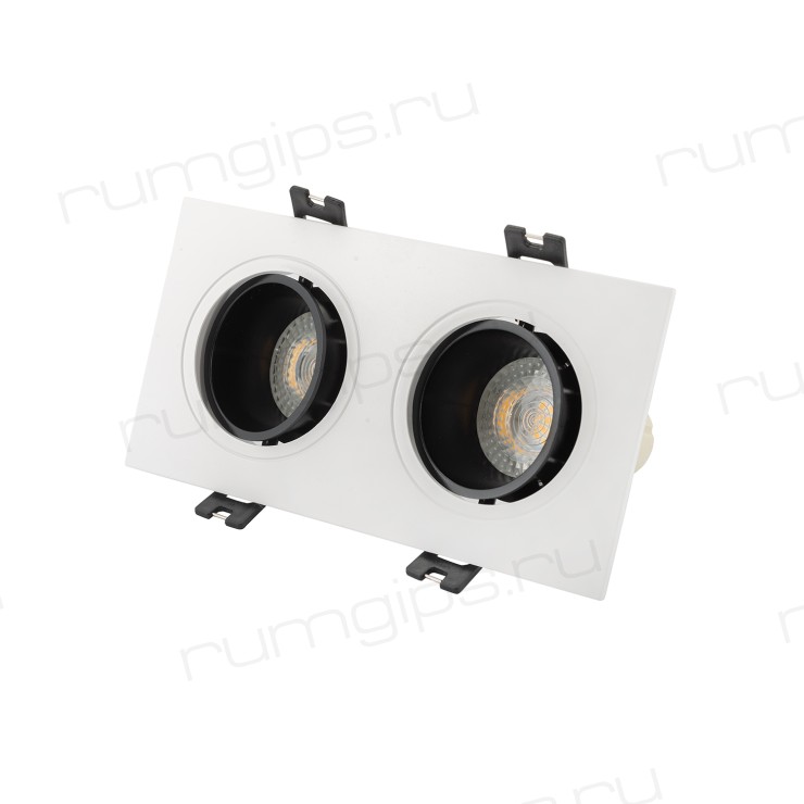 DK3022-WB Встраиваемый светильник, IP 20, 10 Вт, GU5.3, LED, белый/черный, пластик