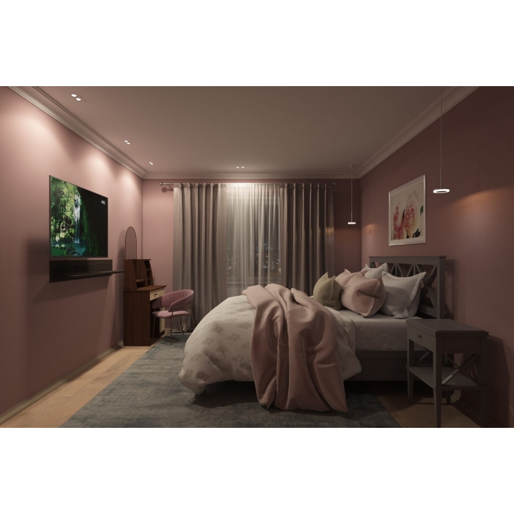 DK3022-WB Встраиваемый светильник, IP 20, 10 Вт, GU5.3, LED, белый/черный, пластик