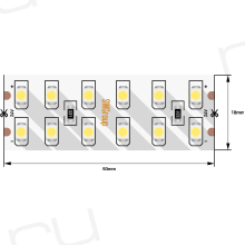 Лента светодиодная стандарт 3528, 240 LED/м, 19,2 Вт/м, 24В , IP20, Цвет: нейтральный белый