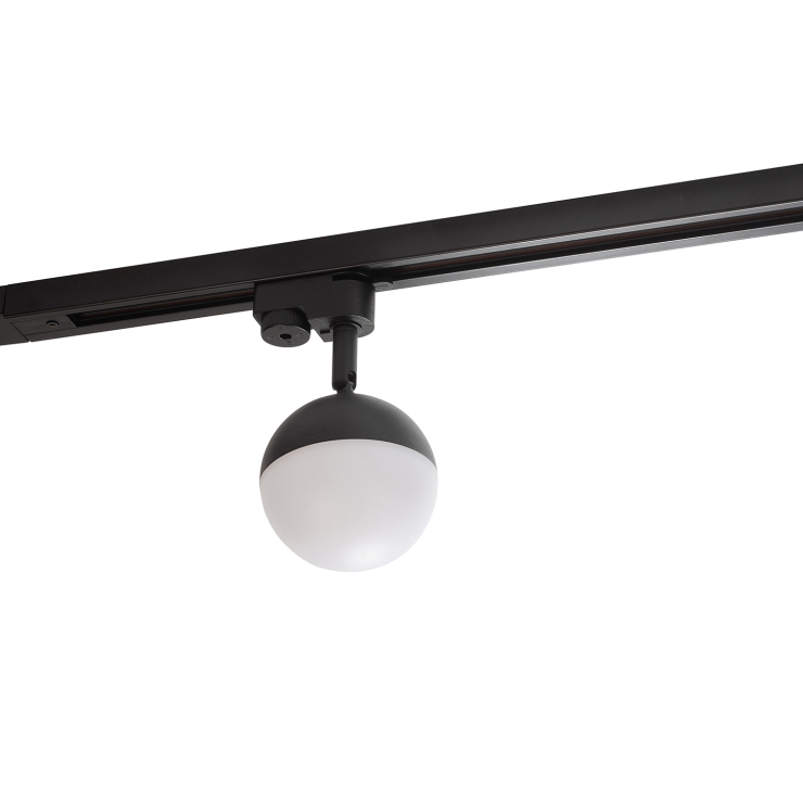 DK6406-BK Трековый светильник IP 20, 7 Вт, LED 3000-4000-6000, черный/белый, пластик