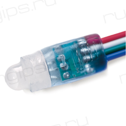Диод ELF Pixel 8mm, 5В, 0.3Вт, RGB (группового контроля)