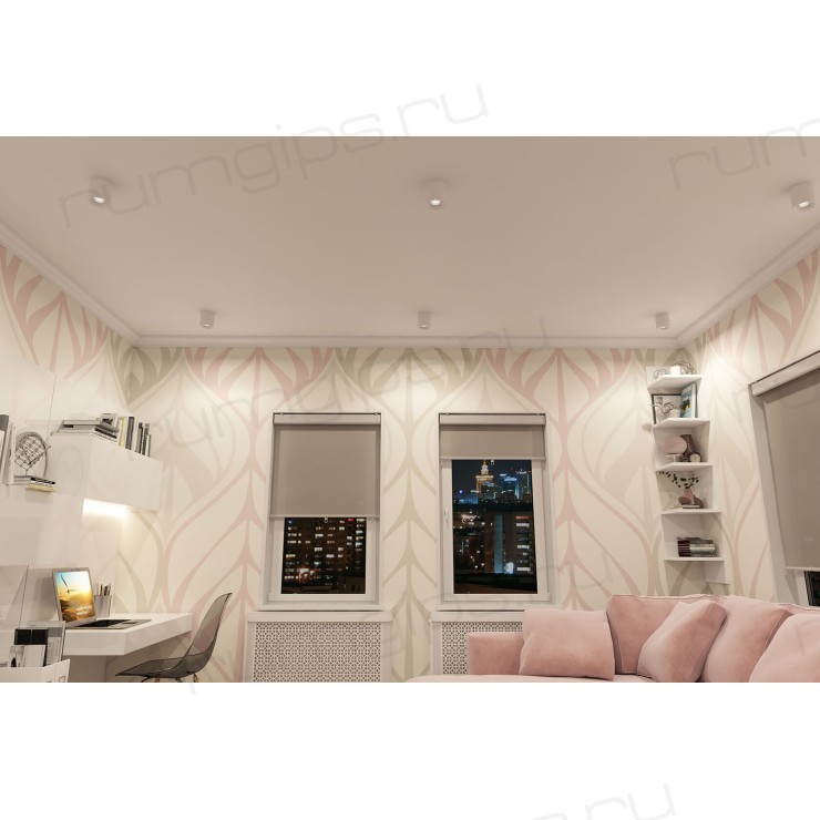 DK3090-WH+CH Светильник накладной IP 20, 10 Вт, GU5.3, LED, белый/хром, пластик