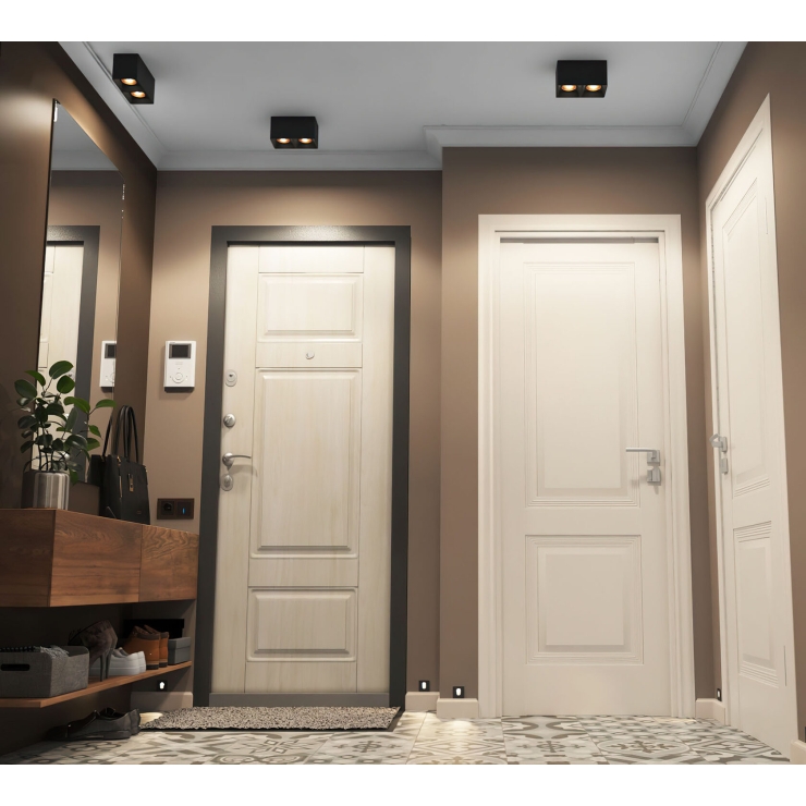 DK3085-BK+BR Светильник накладной IP 20, 10 Вт, GU5.3, LED, черный/бронзовый, пластик