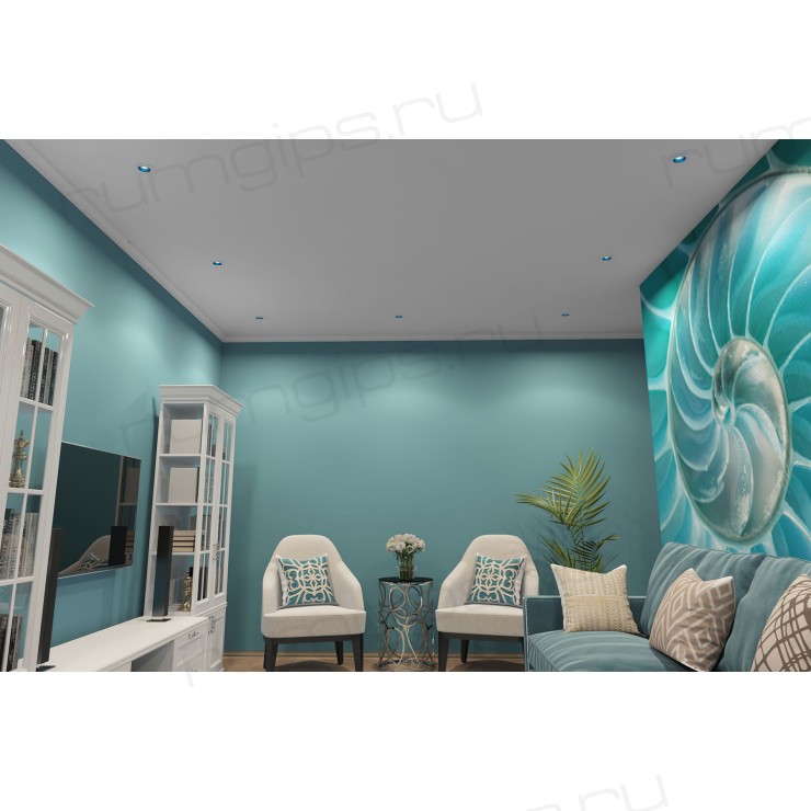 DK3061-WH+СY Встраиваемый светильник, IP 20, 10 Вт, GU5.3, LED, белый/голубой, пластик