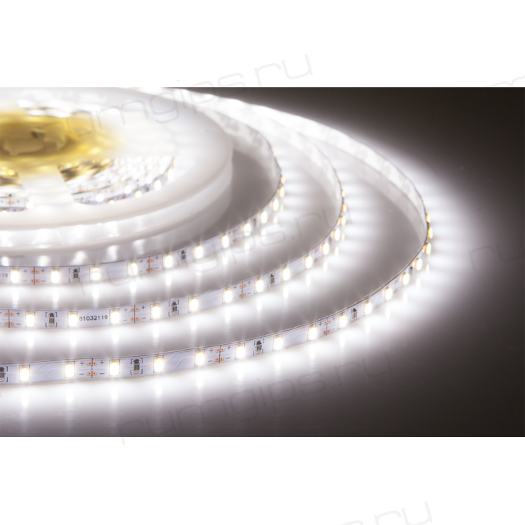 Лента светодиодная ELF 480SMD диодов (3014), 12В, 5м, узкая 5мм, белая
