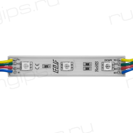 ELF 3SMD диода 5050, 12В, RGB, тип В, корпус glue