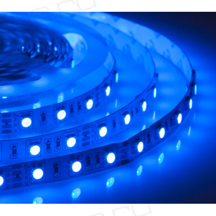 Лента светодиодная 300SMD диодов (5050) тип В, 12В, 5м, RGB