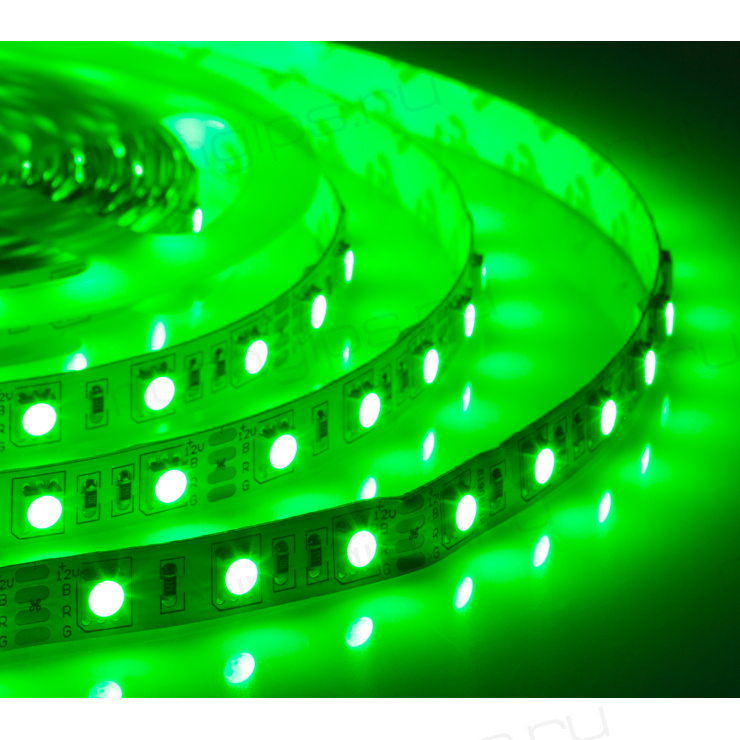 Лента светодиодная 300SMD диодов (5050) тип В, 12В, 5м, RGB