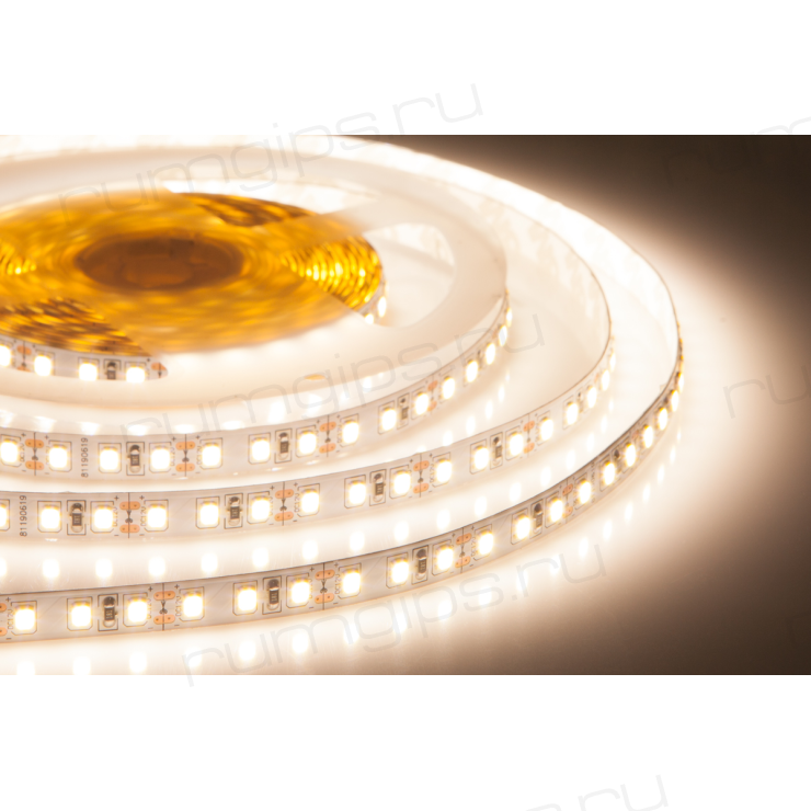 Лента светодиодная 600SMD диодов (2835) тип В, 12В, 5м, белый нейтральный