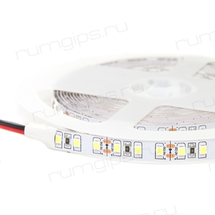 Лента светодиодная 600SMD диодов (2835) тип В, 12В, 5м, белый нейтральный