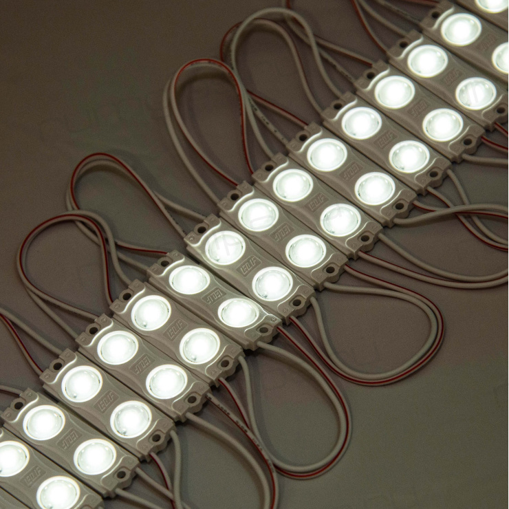Модуль светодиодный ELF 2SMD диод 2835, с линзой, 160гр.,12В, IP 65, STD, белый