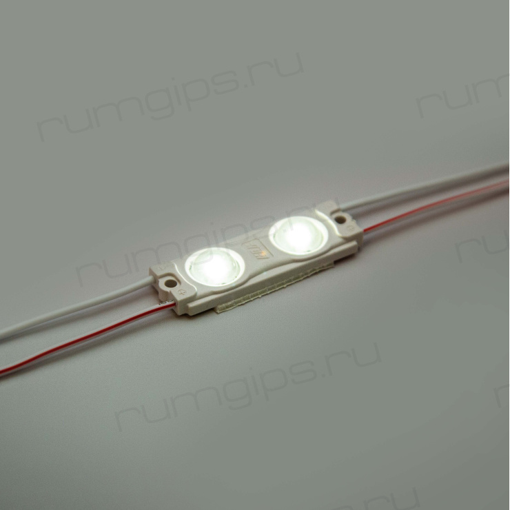 Модуль светодиодный ELF 2SMD диод 2835, с линзой, 160гр.,12В, IP 65, STD, белый