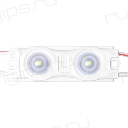 Модуль светодиодный ELF 2SMD диод 2835, с линзой, 160гр.,12В, IP 65, STD, холодный белый