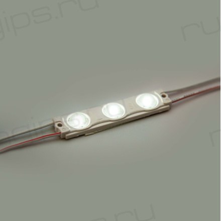 Модуль светодиодный ELF 3SMD диод 2835, с линзой, 160гр.,12В, IP 65, STD, белый