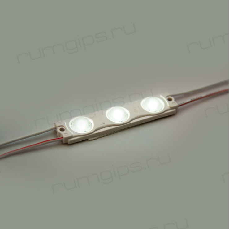 Модуль светодиодный ELF 3SMD диод 2835, с линзой, 160гр.,12В, IP 65, STD, белый