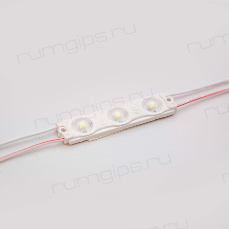 Модуль светодиодный ELF 3SMD диод 2835, с линзой, 160гр.,12В, IP 65, STD, белый