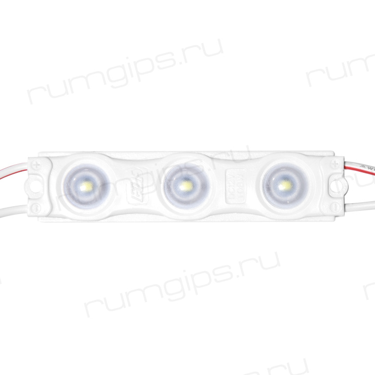 Модуль светодиодный ELF 3SMD диод 2835, с линзой, 160гр.,12В, IP 65, STD, белый