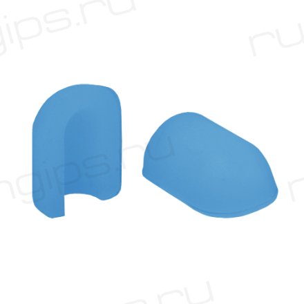 Торцевая заглушка для NeonLine ELF PVC интерьерный, 6мм, боковой изгиб, синий, для 1см (10 шт)