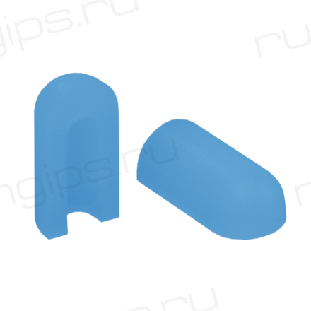 Торцевая заглушка для NeonLine ELF PVC интерьерный, 8мм, боковой изгиб, синий, для 1см (10 шт)