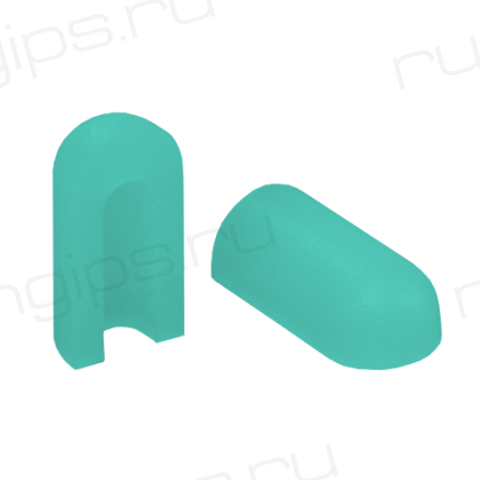 Торцевая заглушка для NeonLine ELF PVC интерьерный, 8мм, боковой изгиб, зеленый, для 1см (10 шт)