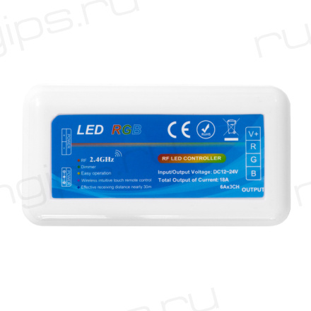 RGB-контроллер ELF T2.4G, 12/24В, 6A/канал