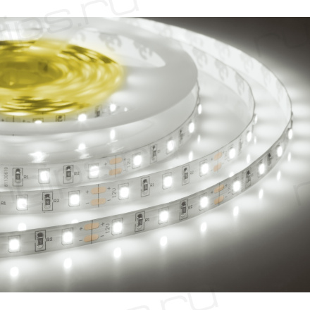 Лента светодиодная 300SMD диодов (2835) тип В, 12В, 5м, белый