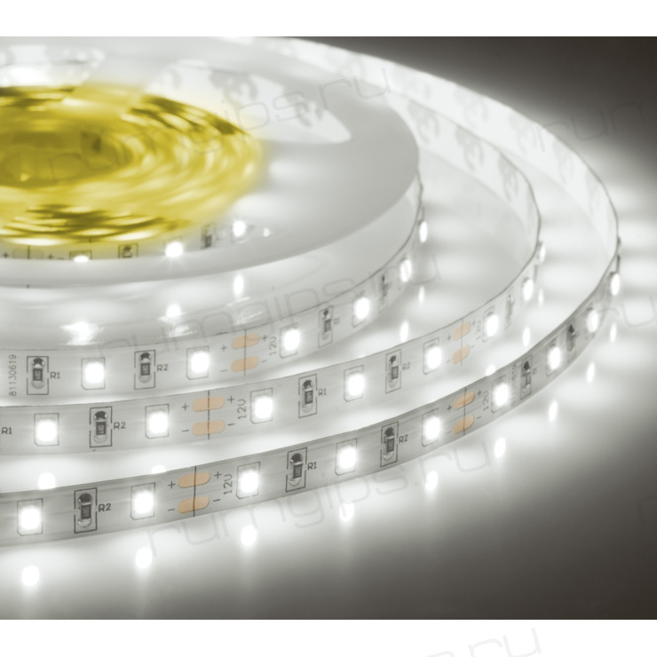 Лента светодиодная 300SMD диодов (2835) тип В, 12В, 5м, белый