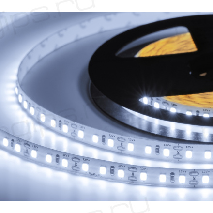 Лента светодиодная 600SMD диодов (2835) тип В, 12В, 5м, холодный белый