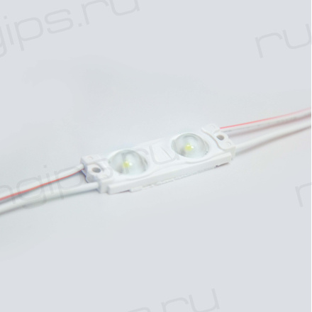 Модуль светодиодный ELF 2SMD диод 2835, с линзой, 160гр.,12В, IP 65, STD-2, холодный белый