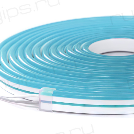 NeonLine ELF PVC интерьерный, боковой изгиб, 12В, IP53, 6мм, 1м, кратность реза  1см, голубой